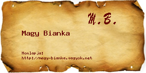 Magy Bianka névjegykártya